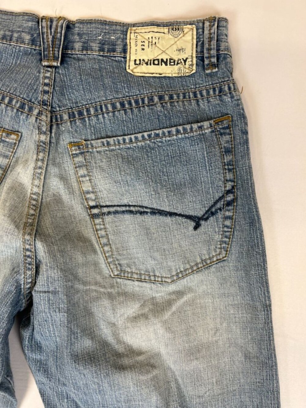 Unionbay Y2K Vintage Denim Jeans Mens Size 30x30 Light Wash Blue Relaxed Fit - Picture 3 of 8